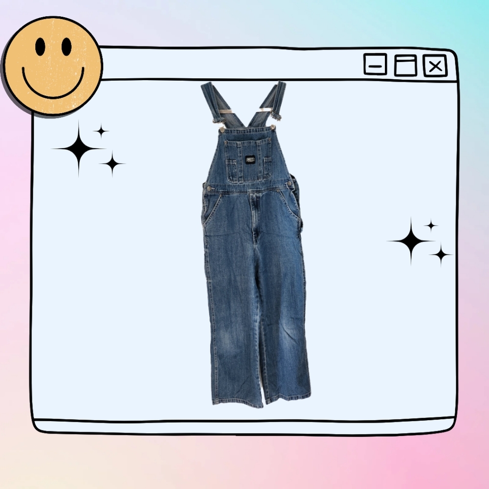 Vintage 90s Style Key Jeans Overalls